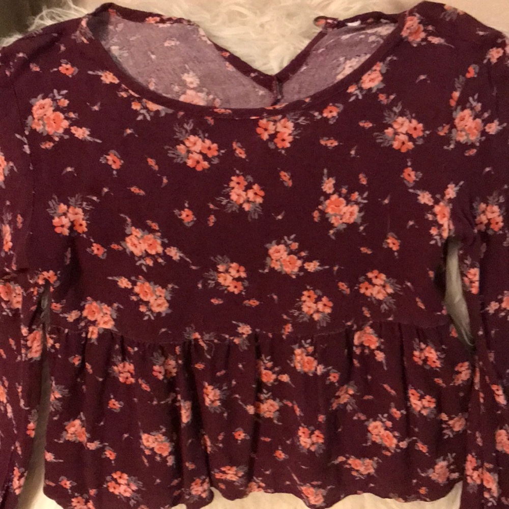 Girls burgundy blouse